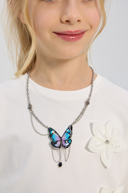 Necklace with a butterfly