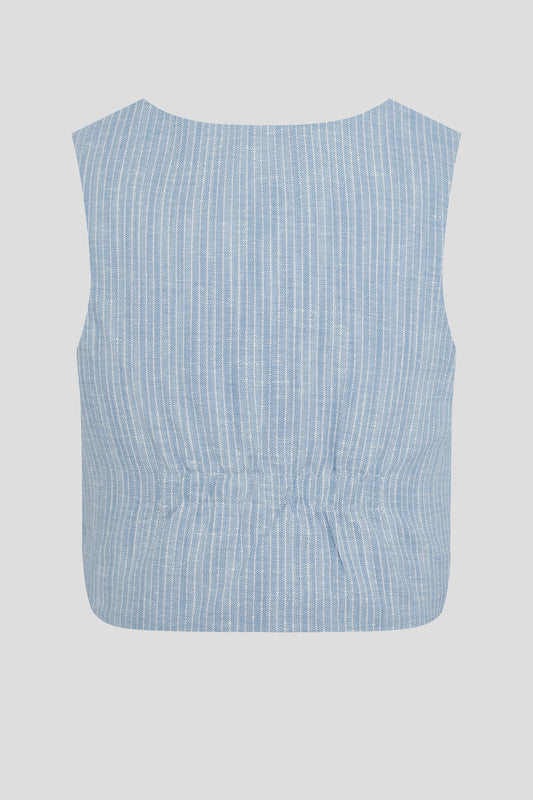 Baby fashionable striped blue smart vest