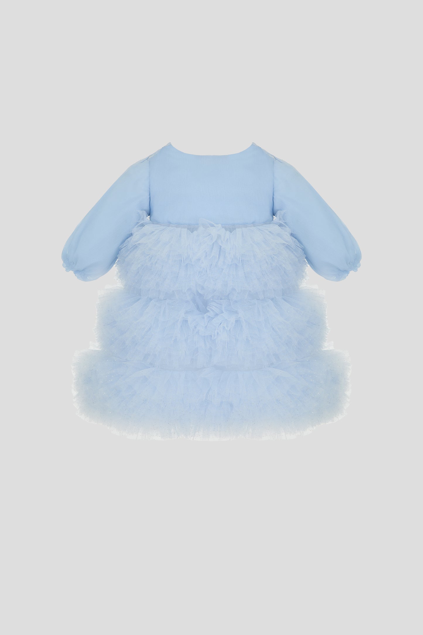 Light Blue Fluffy Skirt Dress