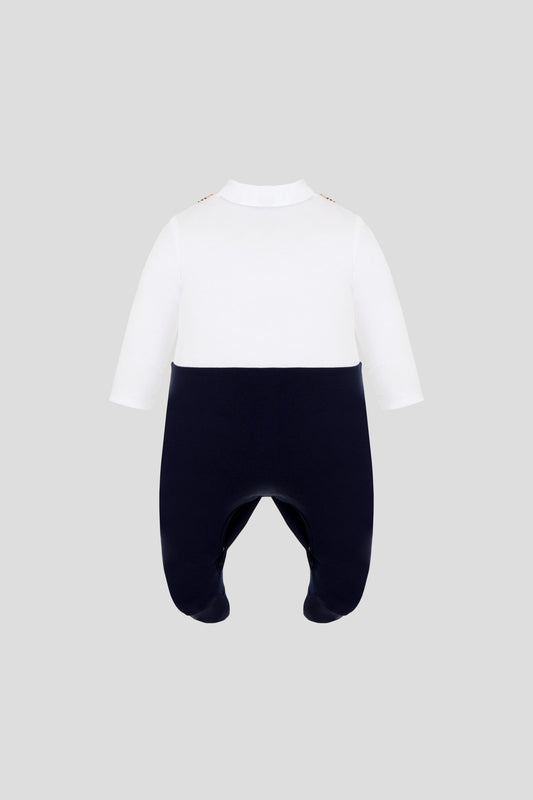 Smart Party Overall, blue/ecru