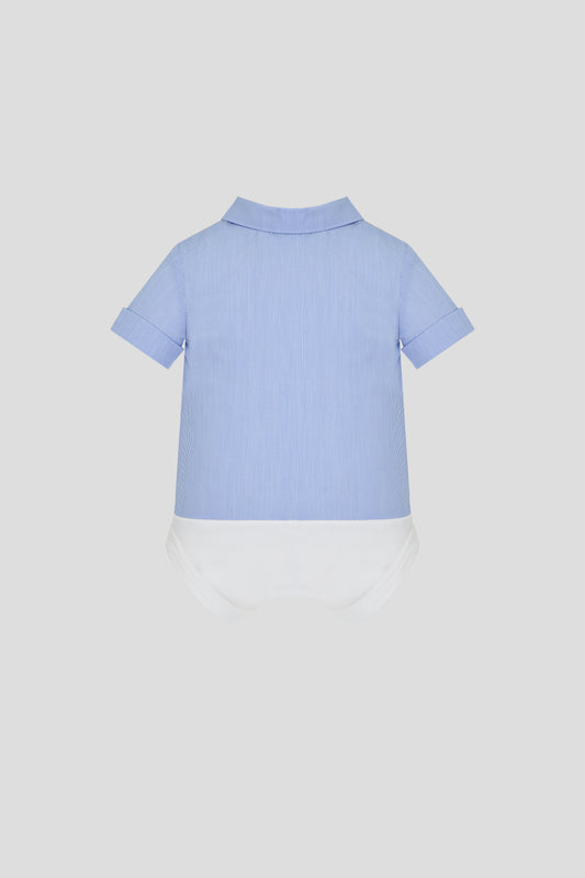 Elegant Bodysuit, striped blue