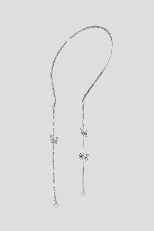 Headband with Beautiful Butterflies, Crystals and Pearls