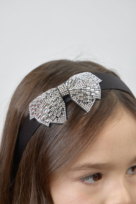 Silver Bow Elegant Headband