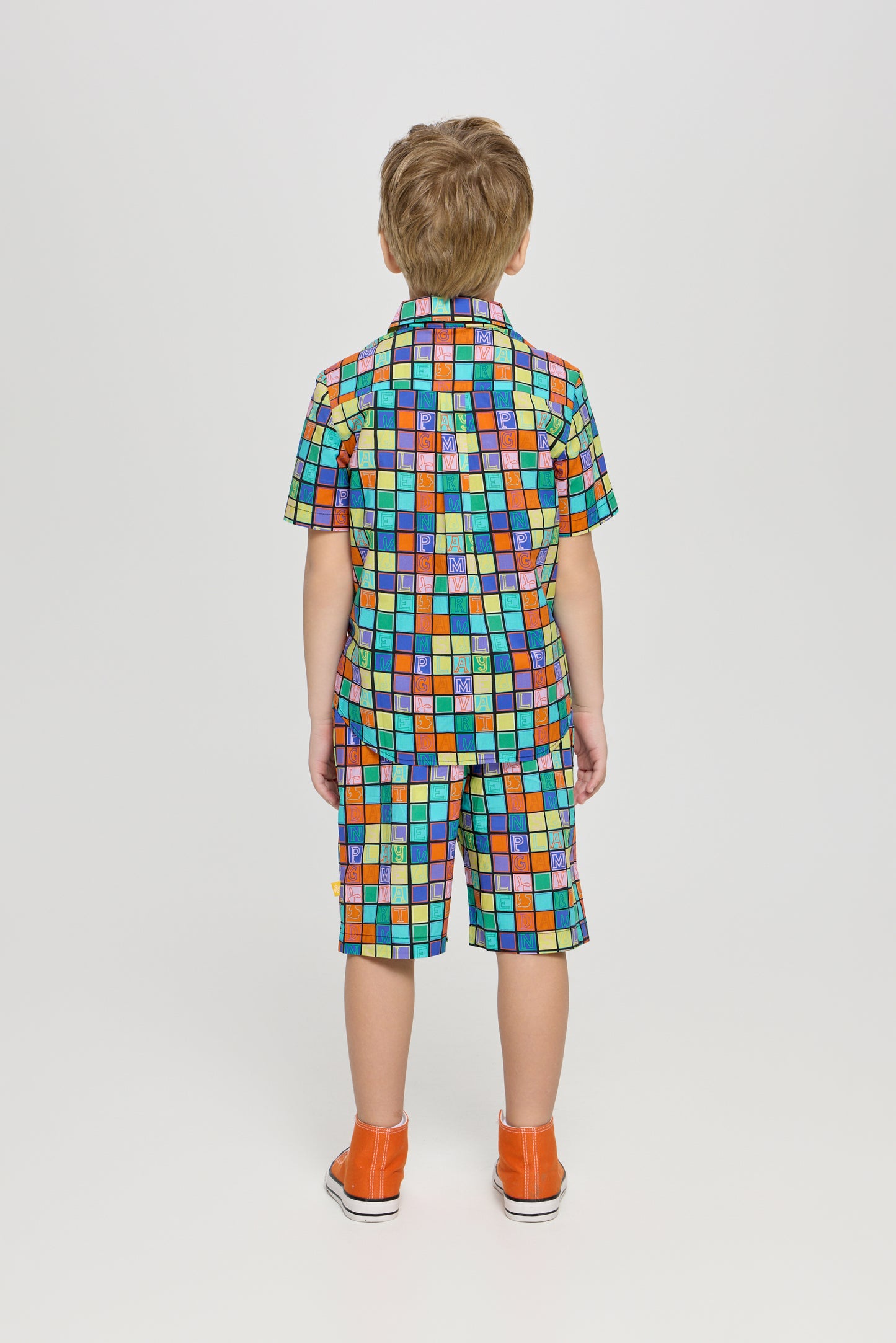 Shirt and Shorts Set, branded print
