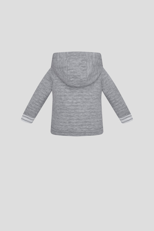 Hooded LS Tee, grey