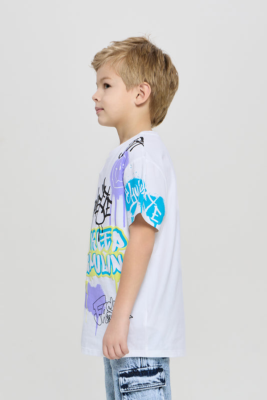 Graffiti T-Shirt, ecru