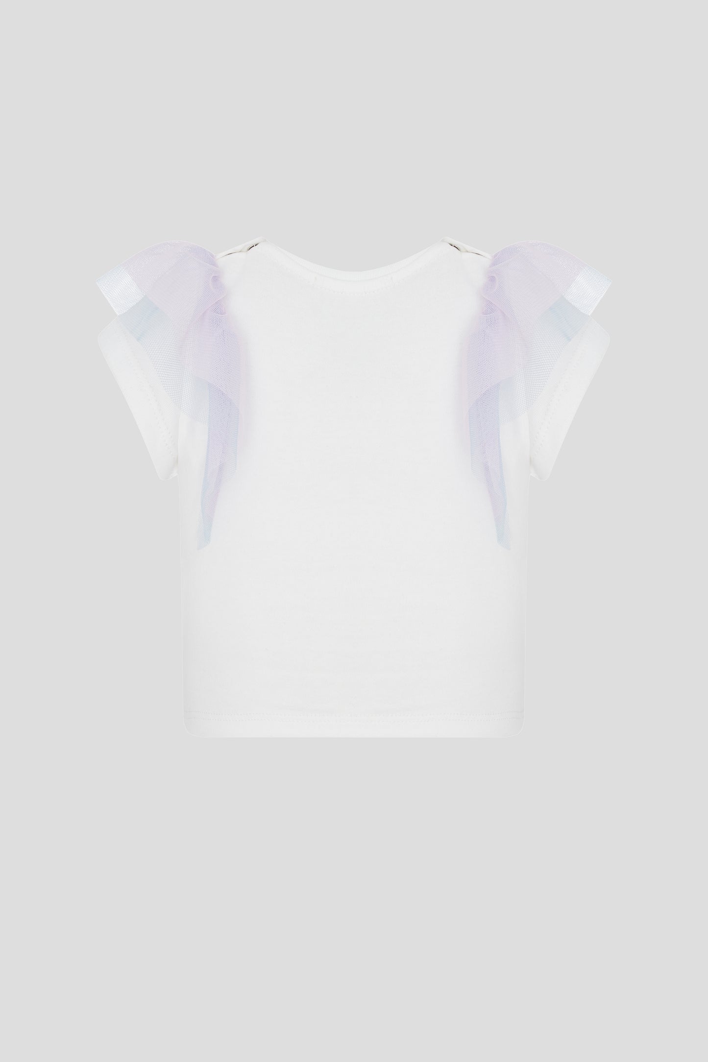 Mesh Decorated T-Shirt