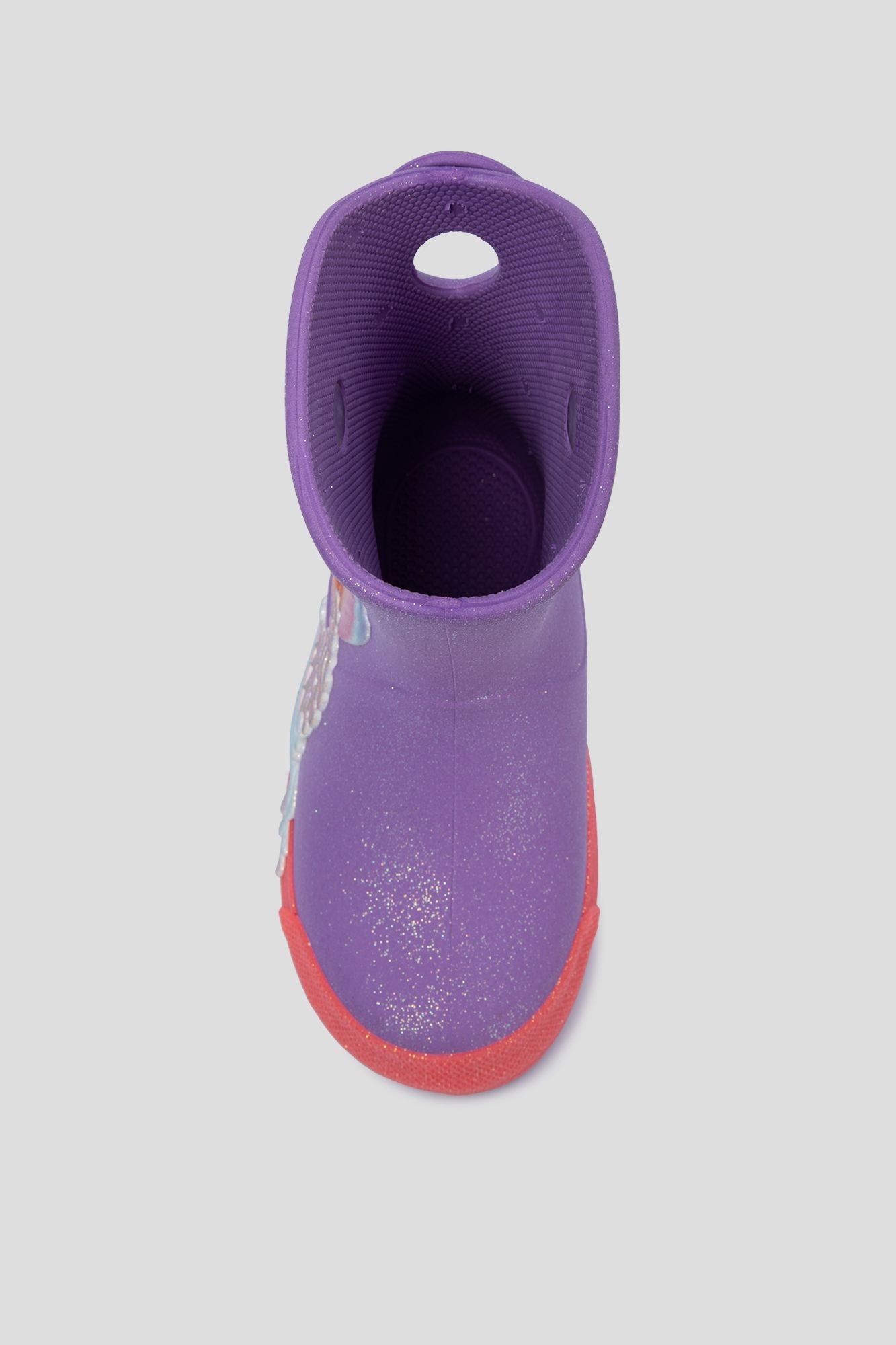 Decorated boots, lilac