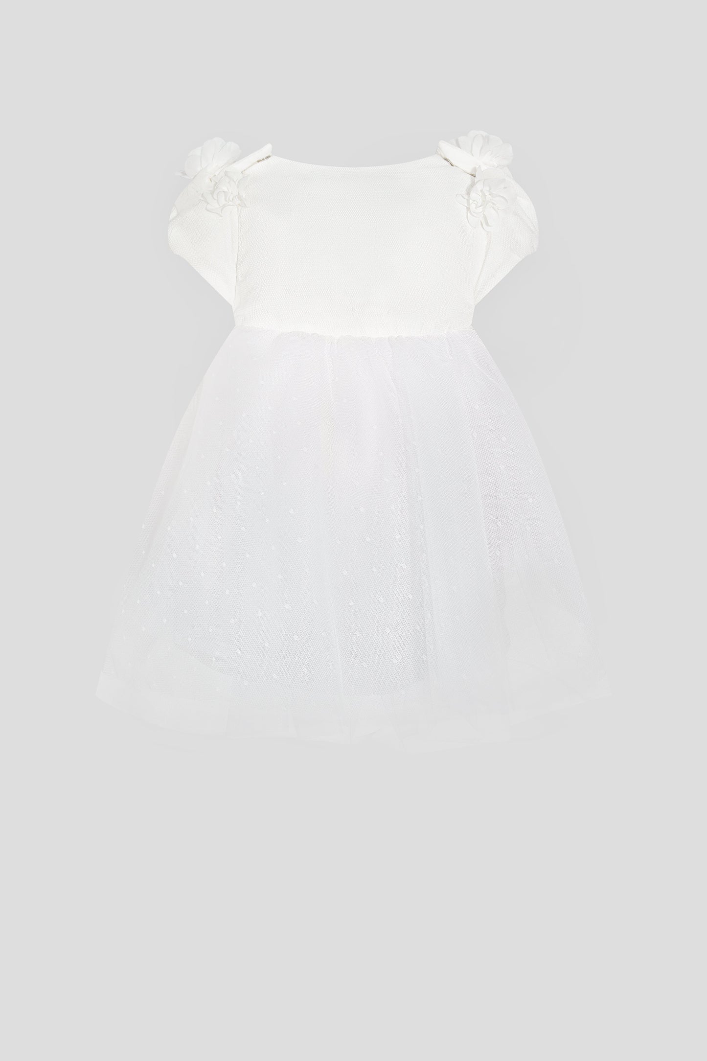 Flowers Decorated Organza Dress