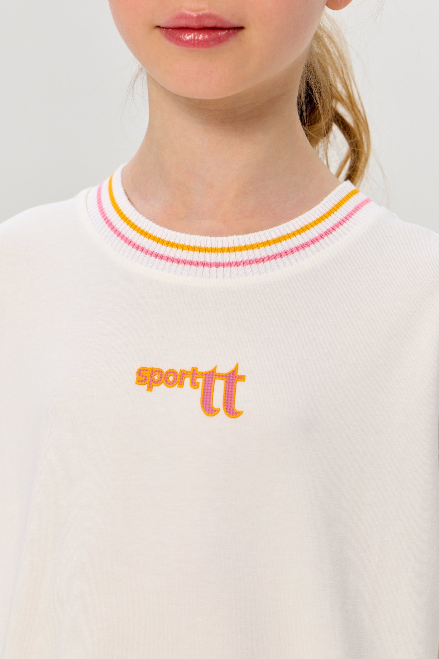 Sports Set White with Embroidery