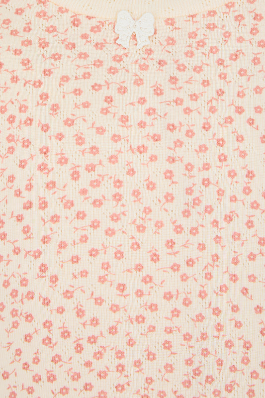 Floral Printed LS Tee