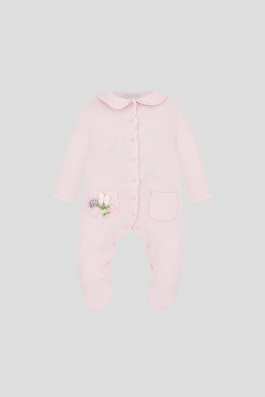 Embroidered set, pink