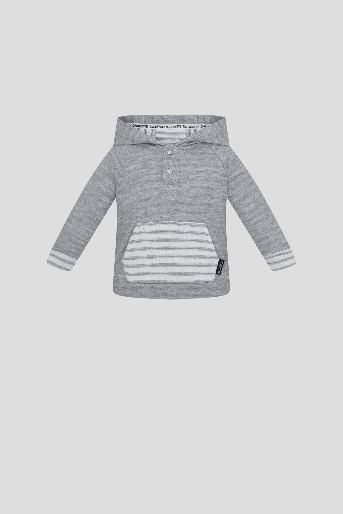 Hooded LS Tee, grey