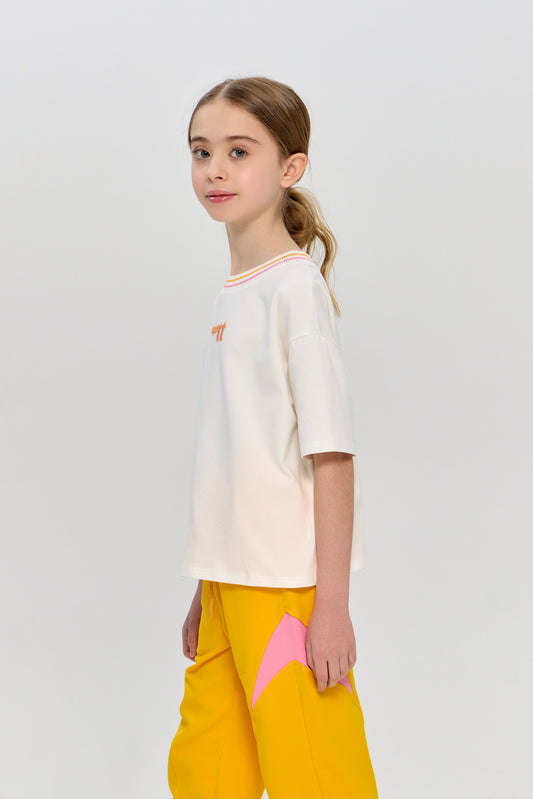 Sports Set White with Embroidery