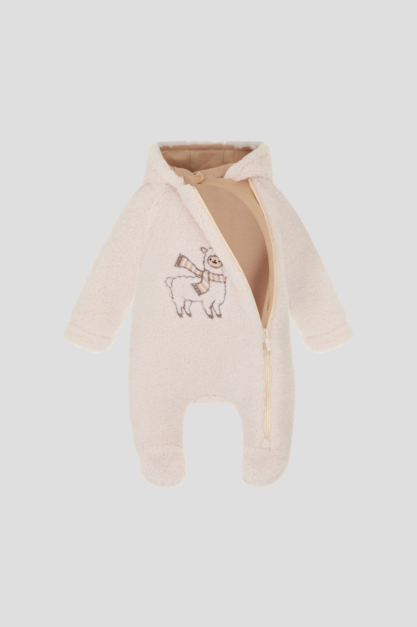 Faux fur pram suit