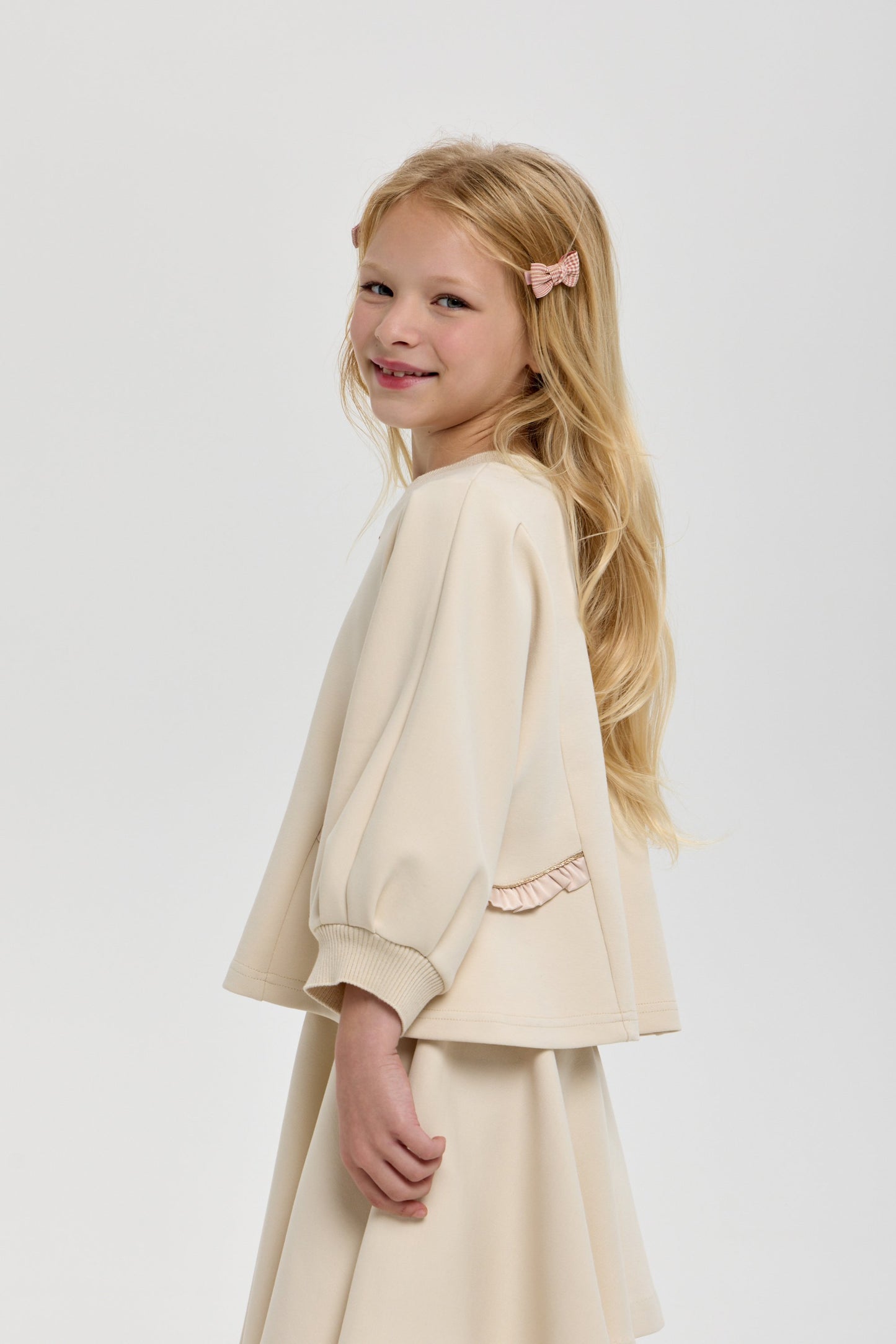 Elegant Footer Jumper and Skirt Set