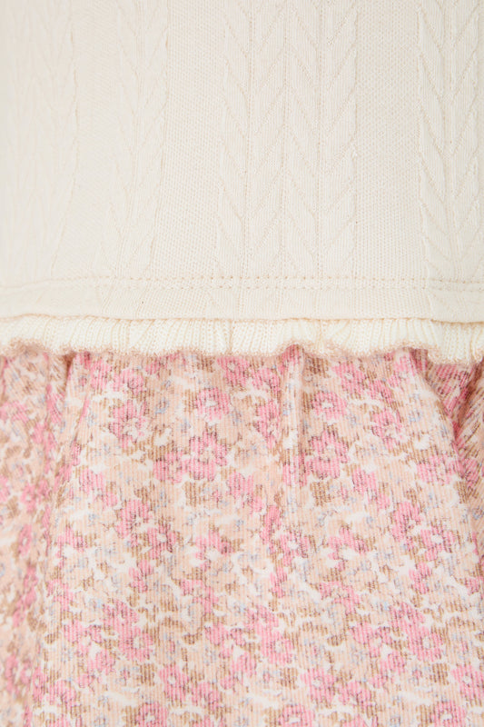 Combined Floral Dress