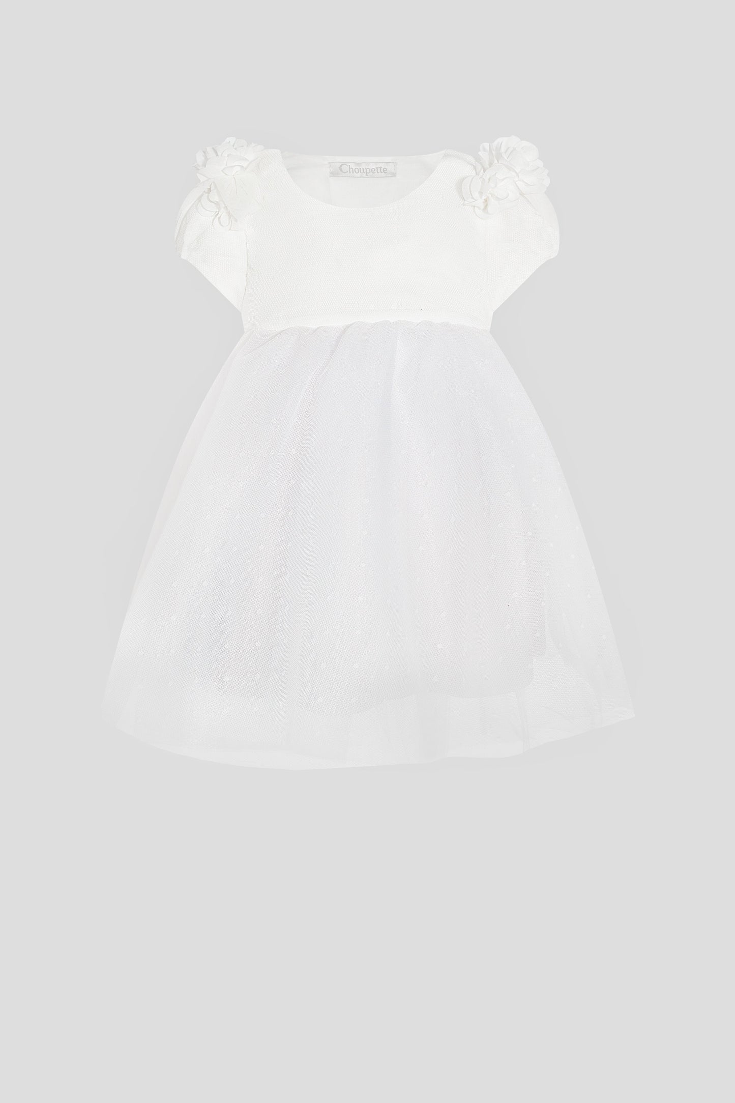 Flowers Decorated Organza Dress