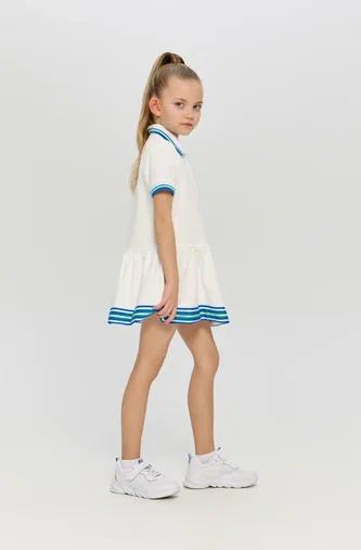 Polo dress, ecru