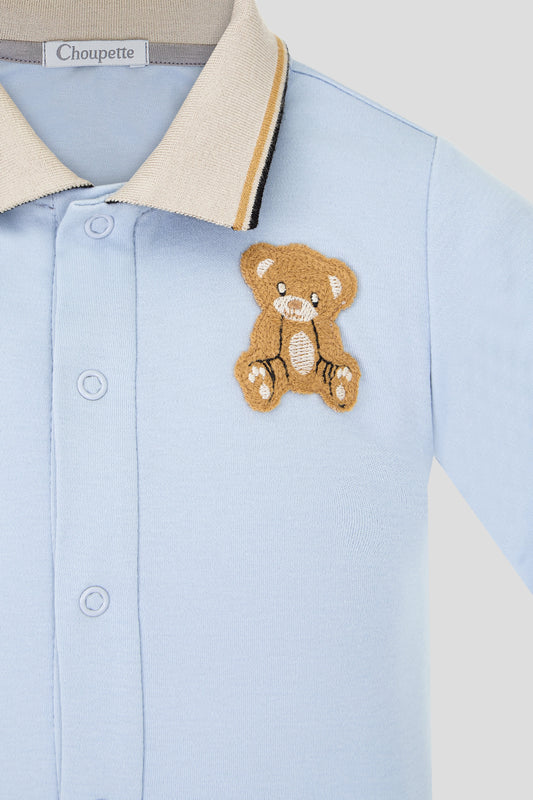 Elegant Bodysuit Shirt with teddy applique