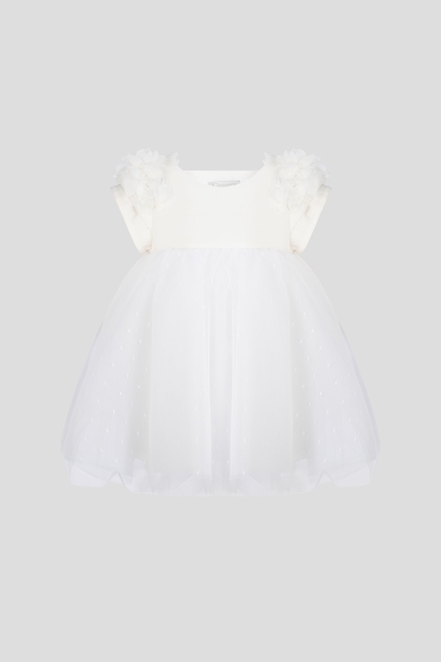 Flowers Decorated Organza Dress