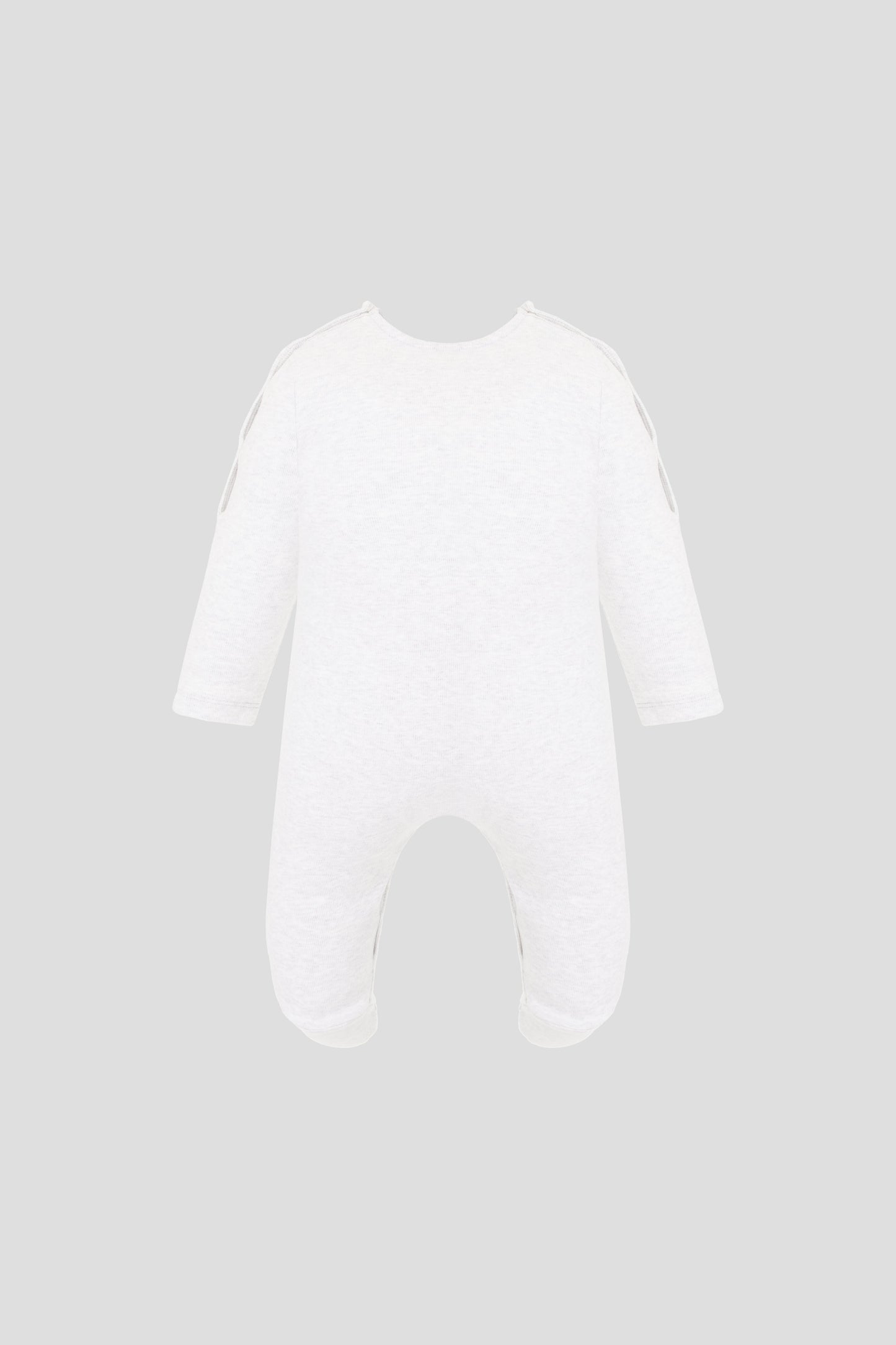 Printed Bear Overall. ecru