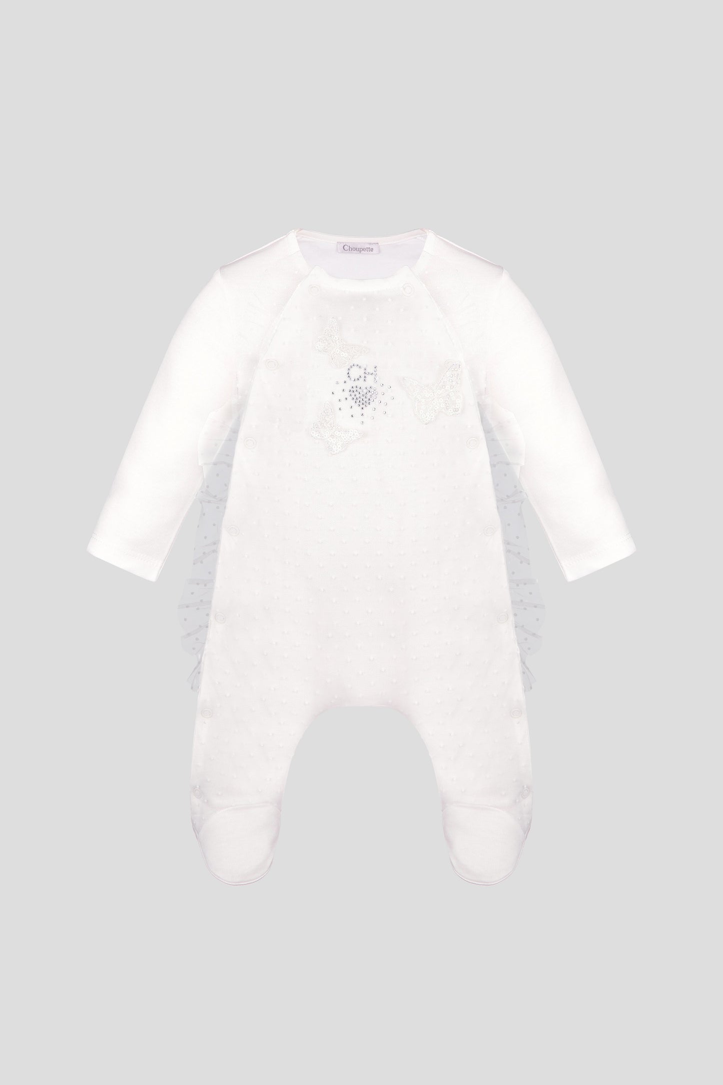 Lace Butterfly Decorated Set ( Overall and Bonnet )