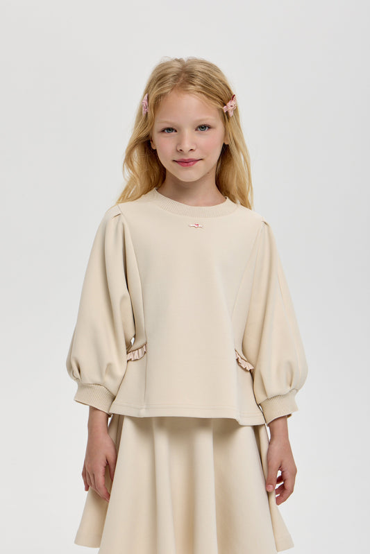 Elegant Footer Jumper and Skirt Set