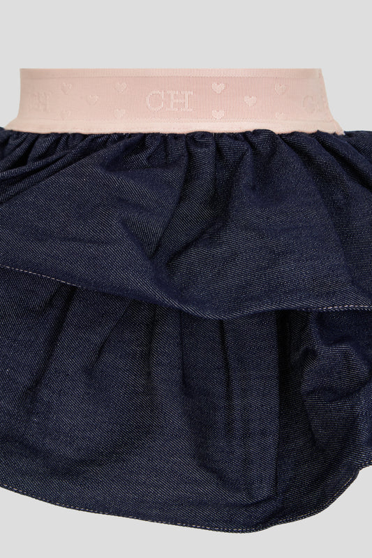 Flounces Denim Skirt