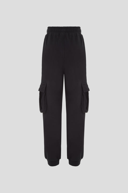 Black Cargo Joggers