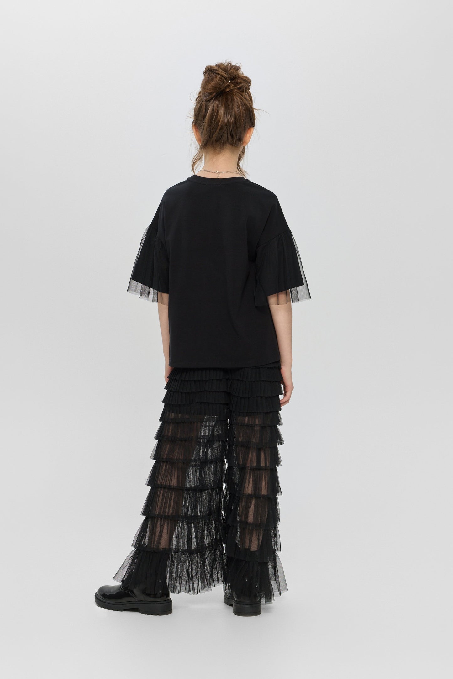 Fancy Sleeves Chain Decorated T-Shirt