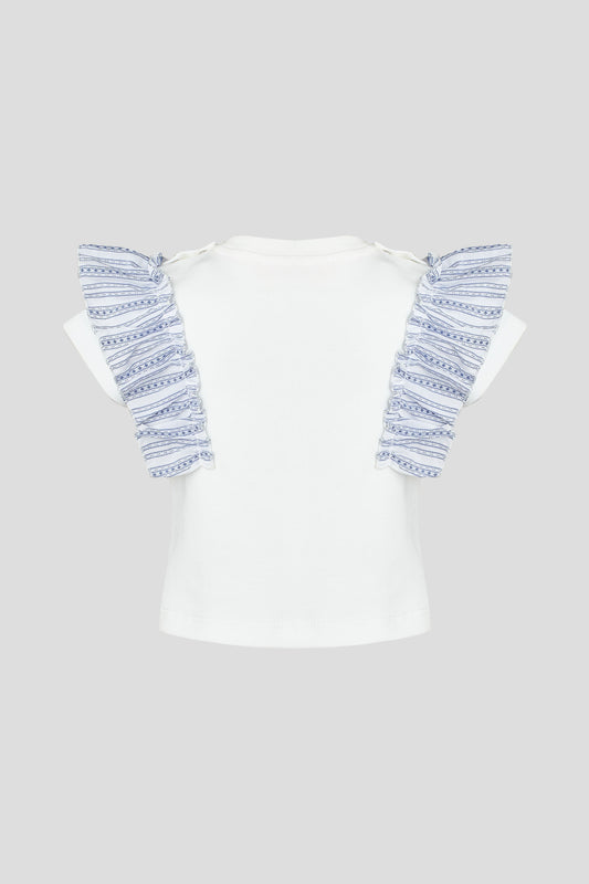 Frills Printed Blouse