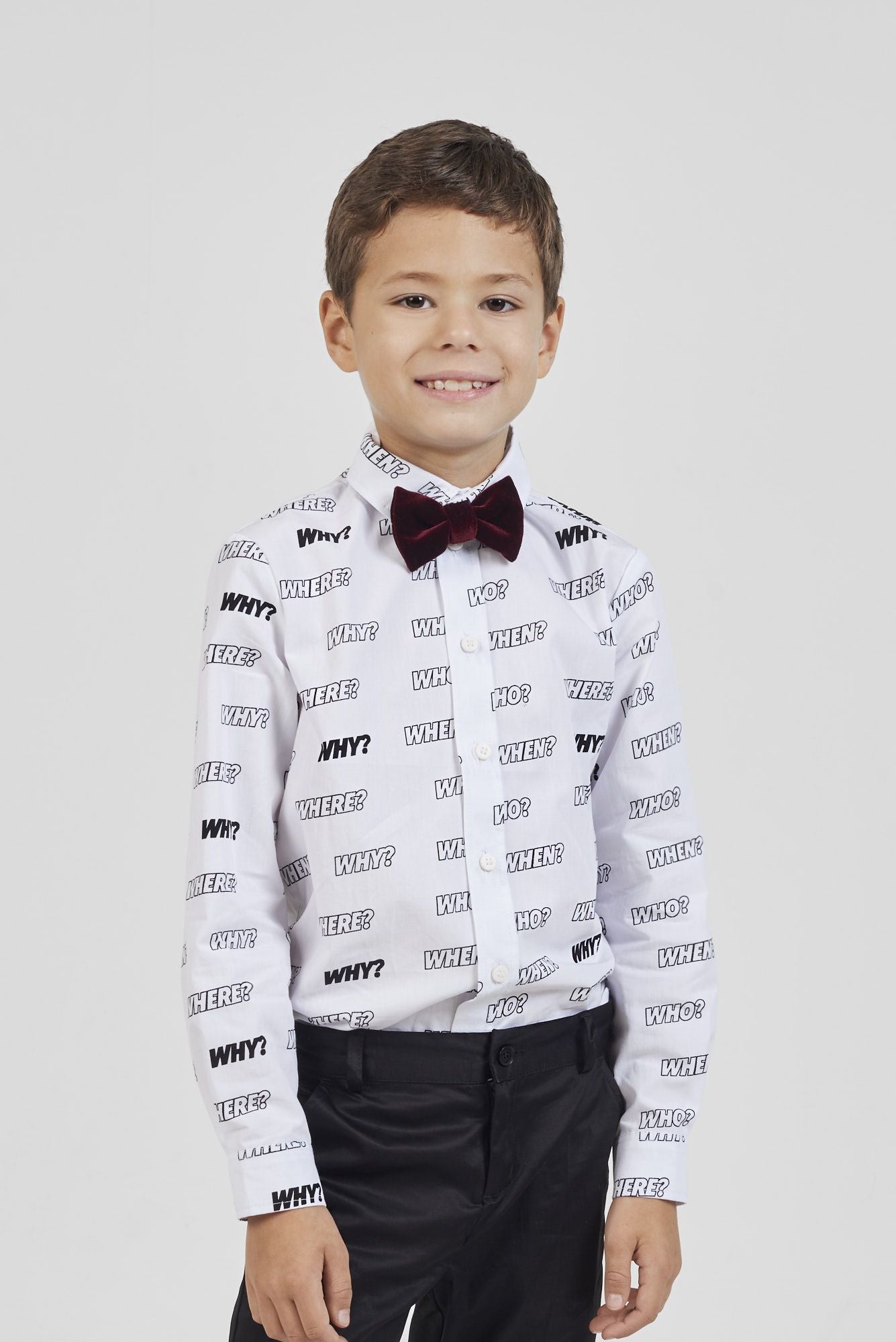 Printed Smart Shirt, white