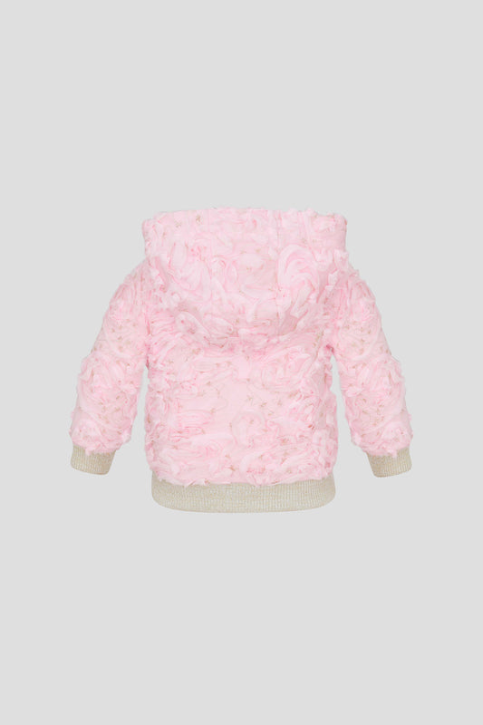Lace Bomber Jacket, pink