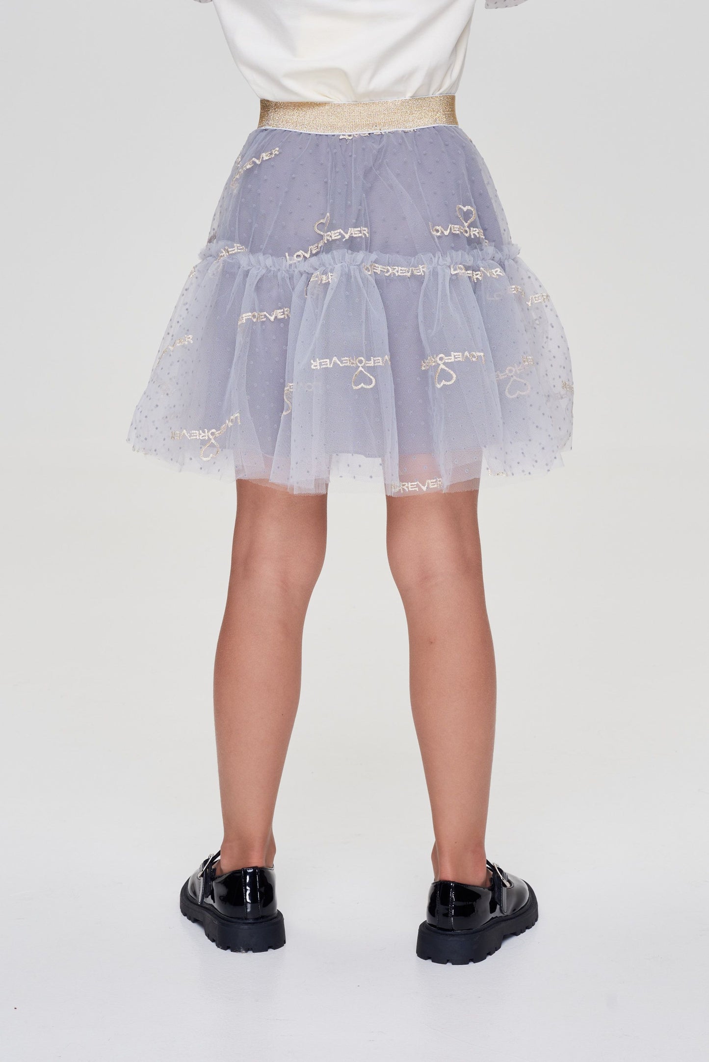 Grey mesh skirt