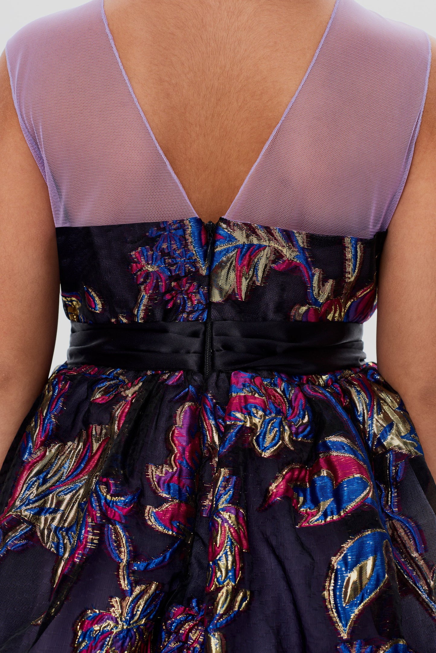 Brocade Smart Dress, Multicolor