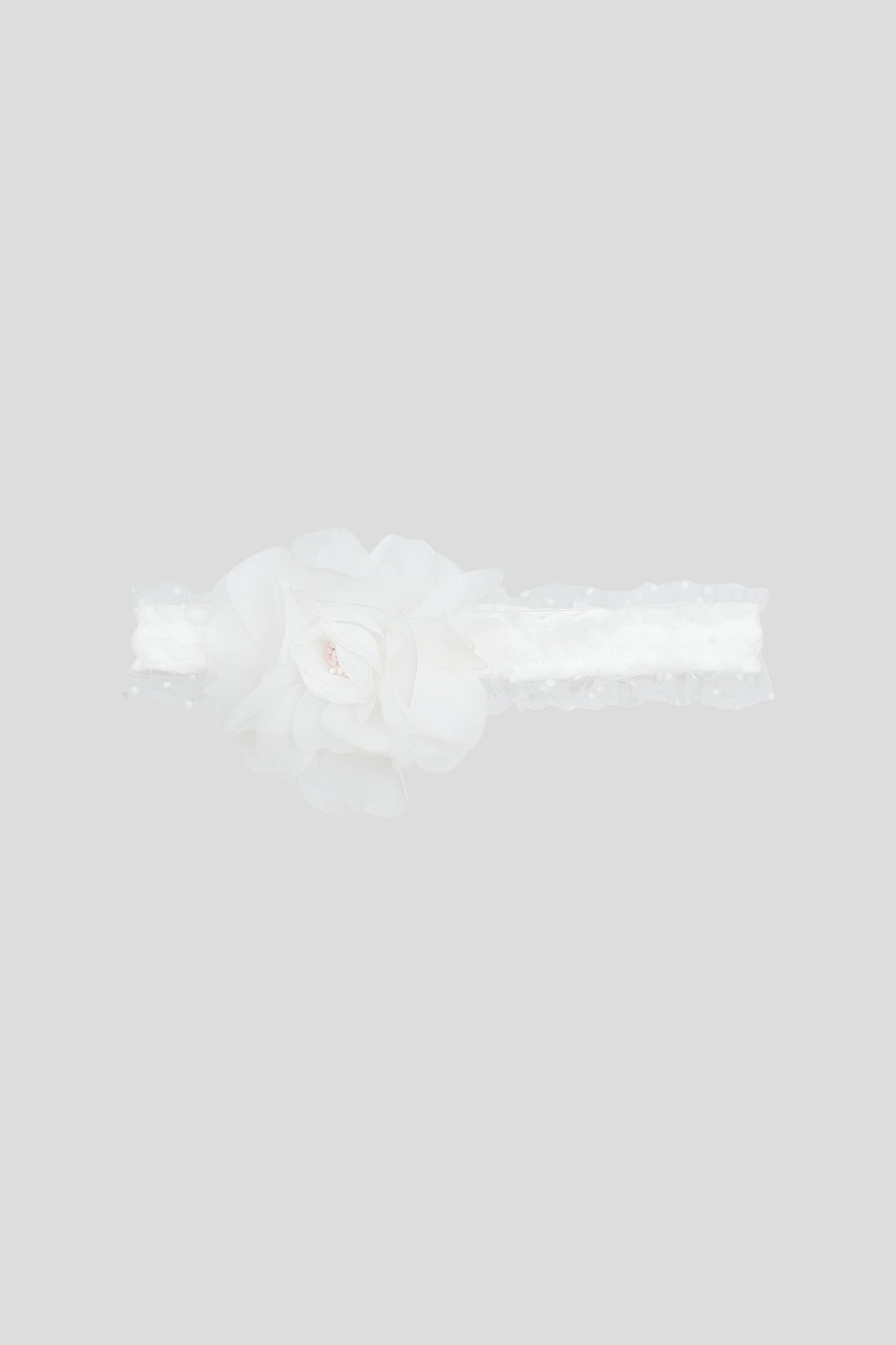 Ecru decorated kerchief-headband