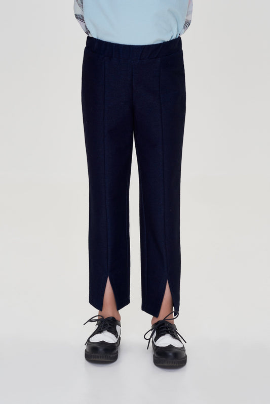 A-la Denim Knitted Pants, navy