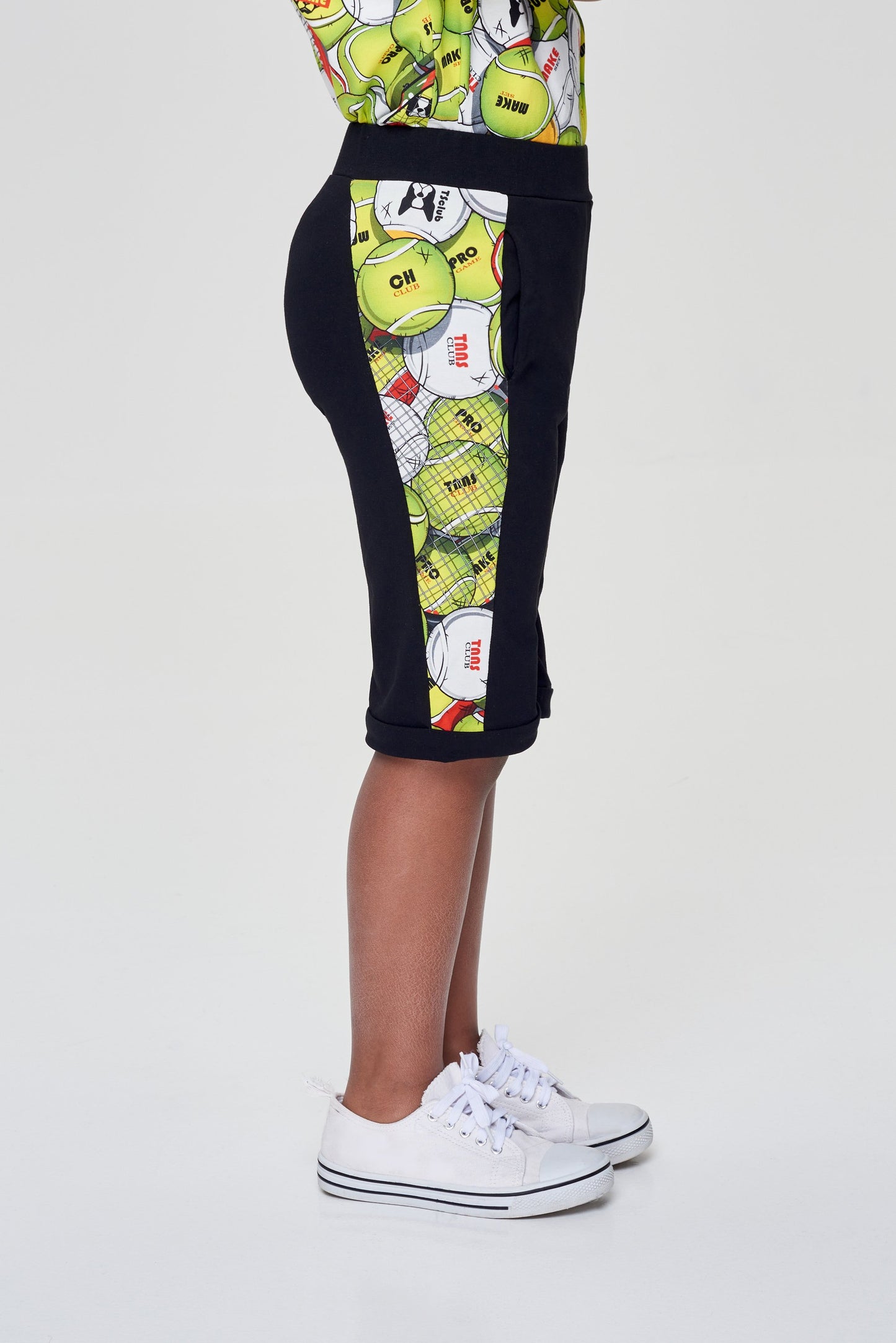 Footer Shorts, black and print