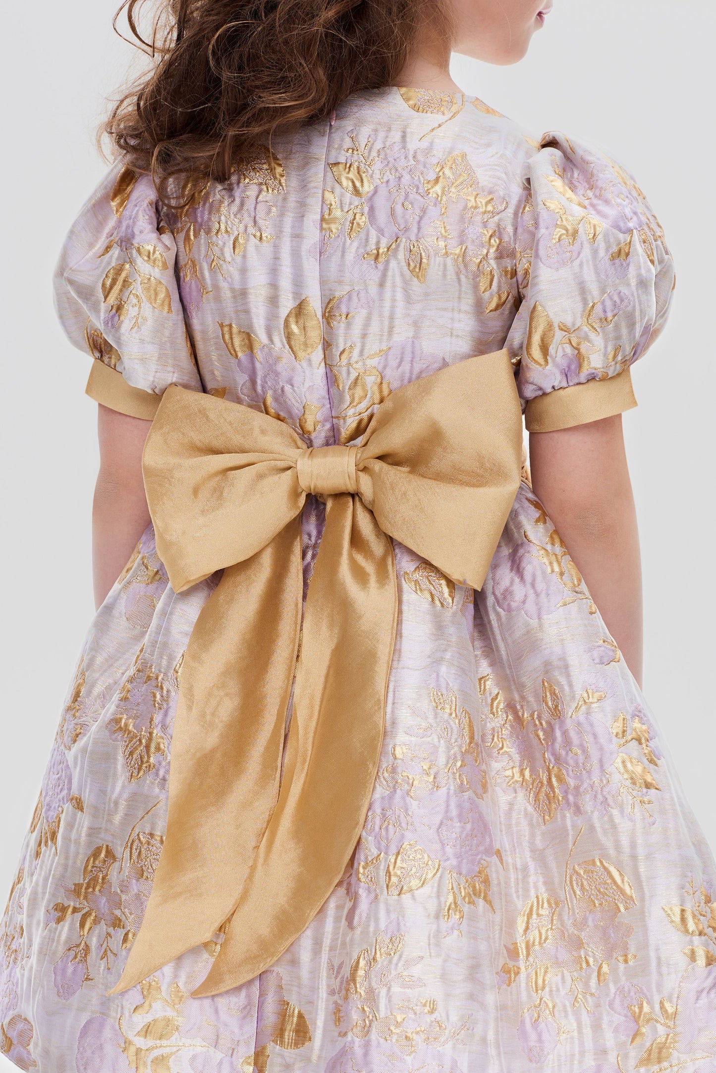 Brocade Smart Dress, lavender with gold
