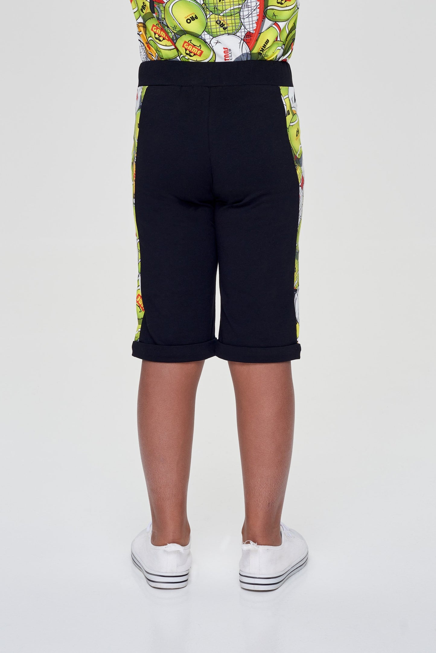 Footer Shorts, black and print