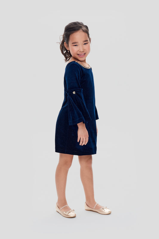 Decorated Velvet Coctail Dress