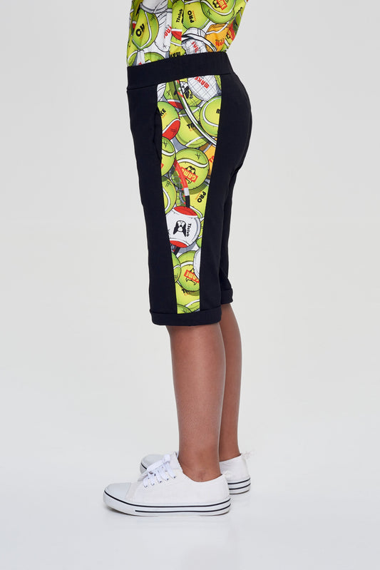 Footer Shorts, black and print