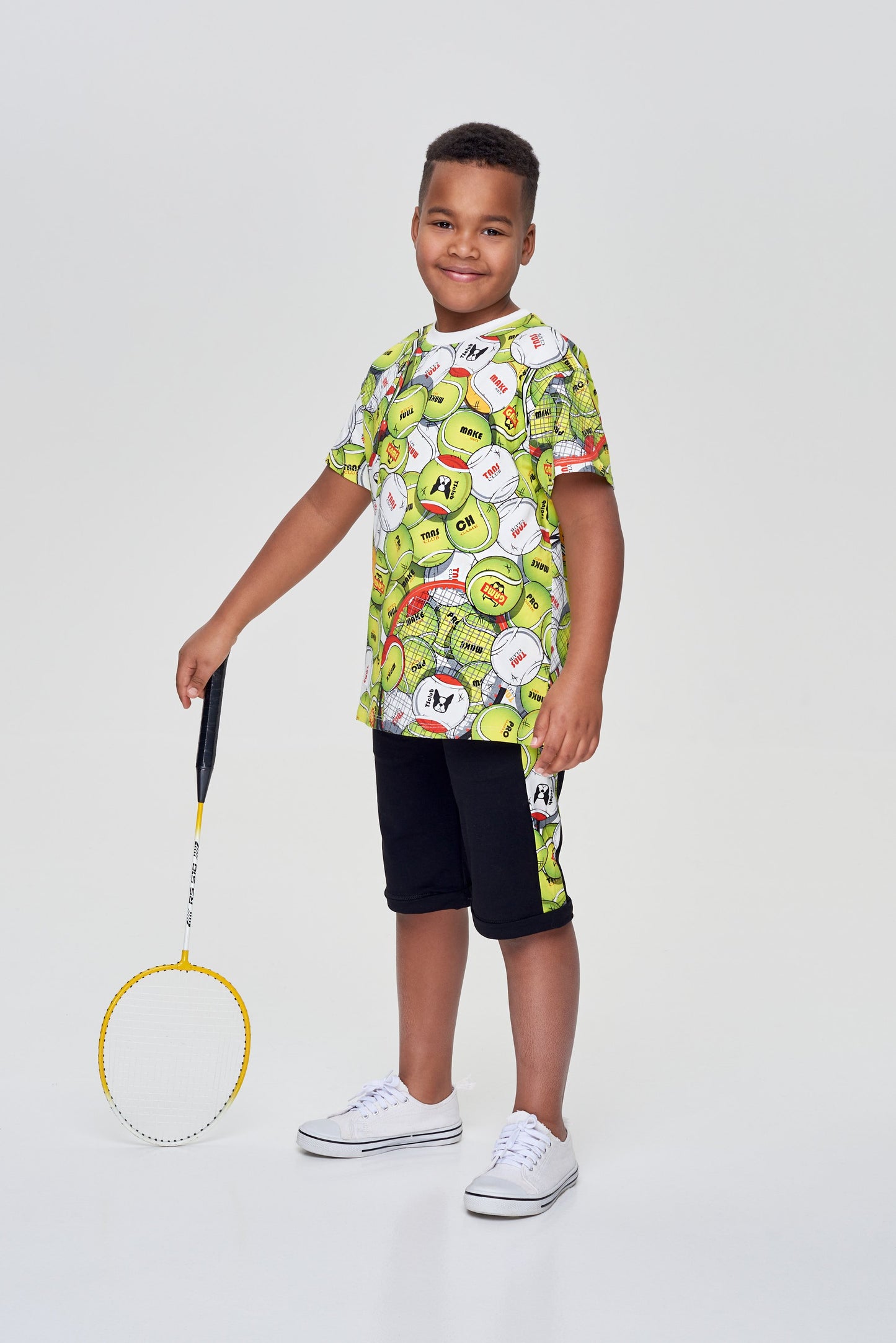 Footer Shorts, black and print