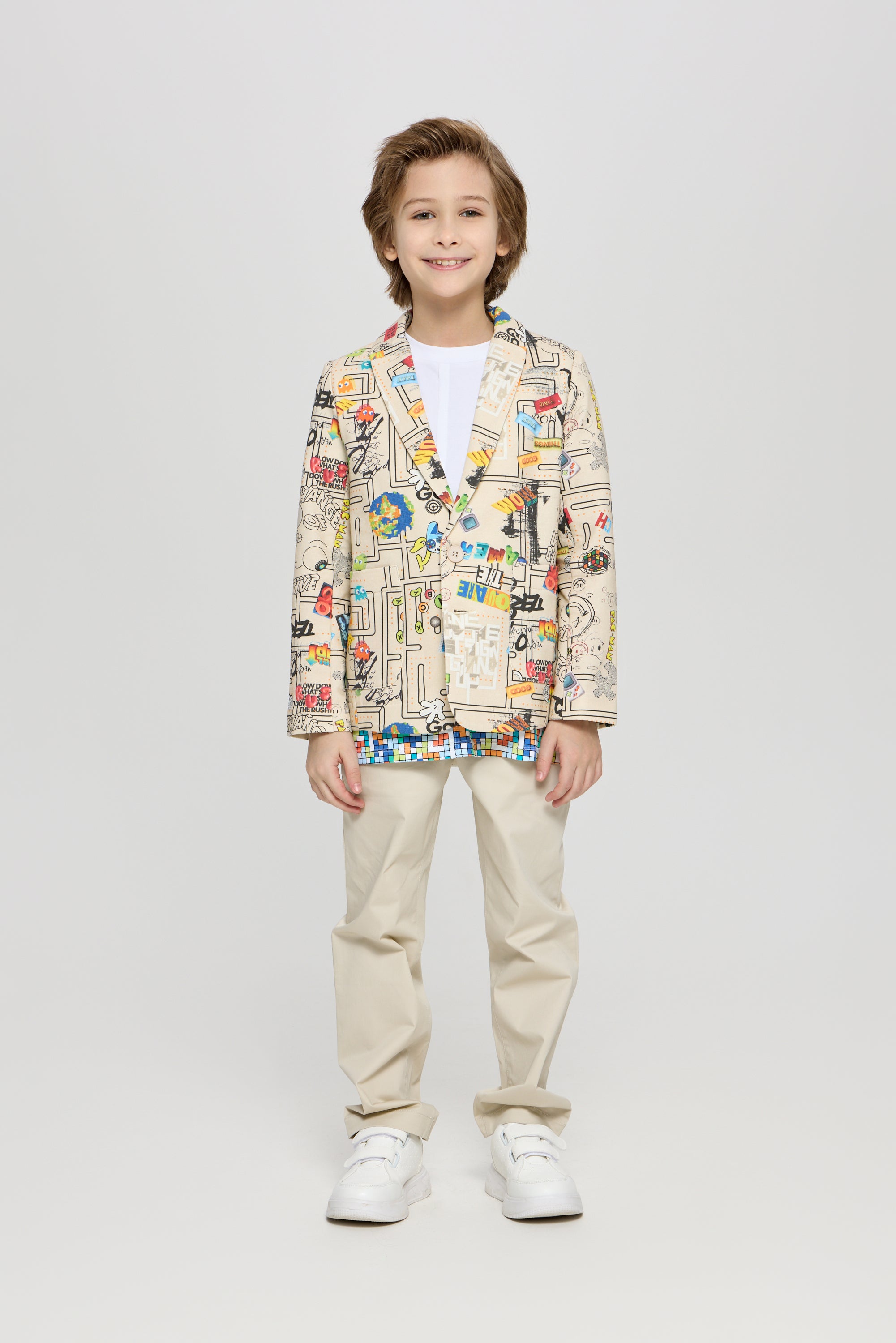 AOP Blazer, branded print