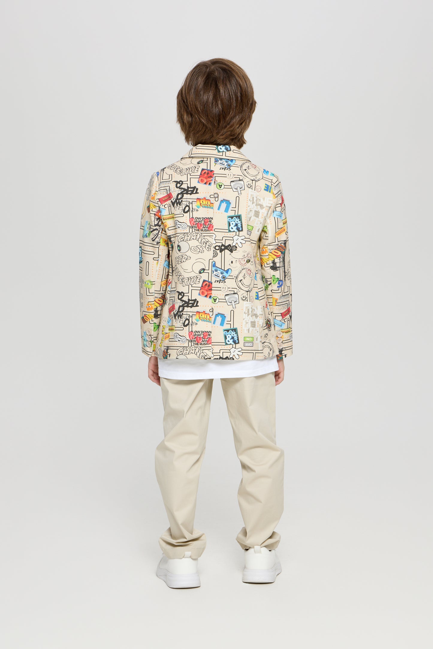 AOP Blazer, branded print