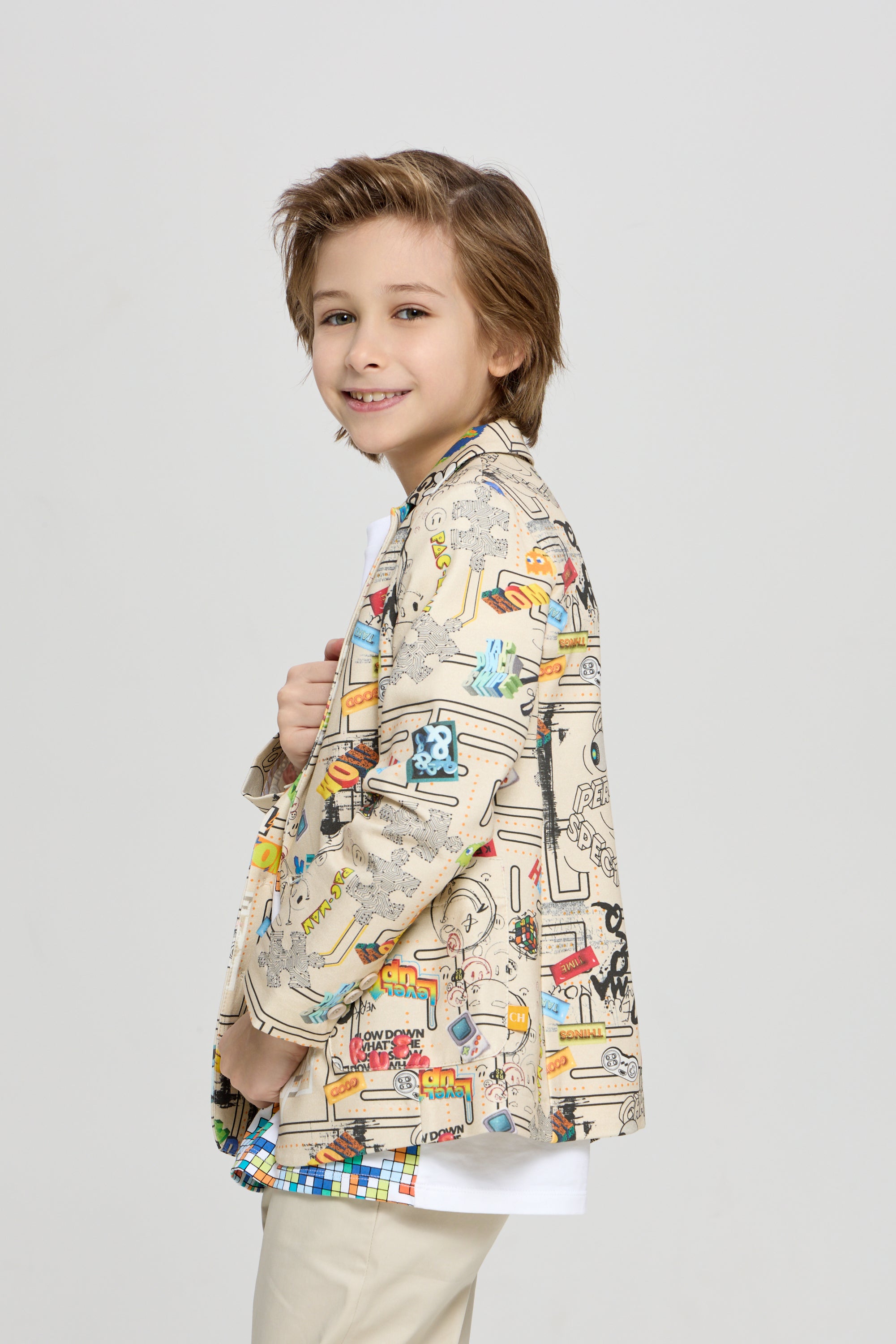 AOP Blazer, branded print