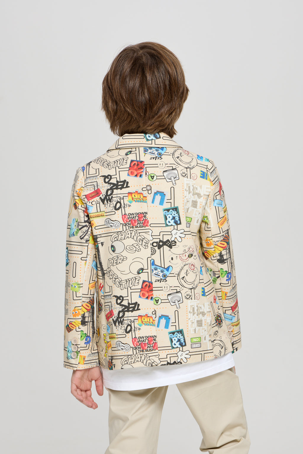 AOP Blazer, branded print