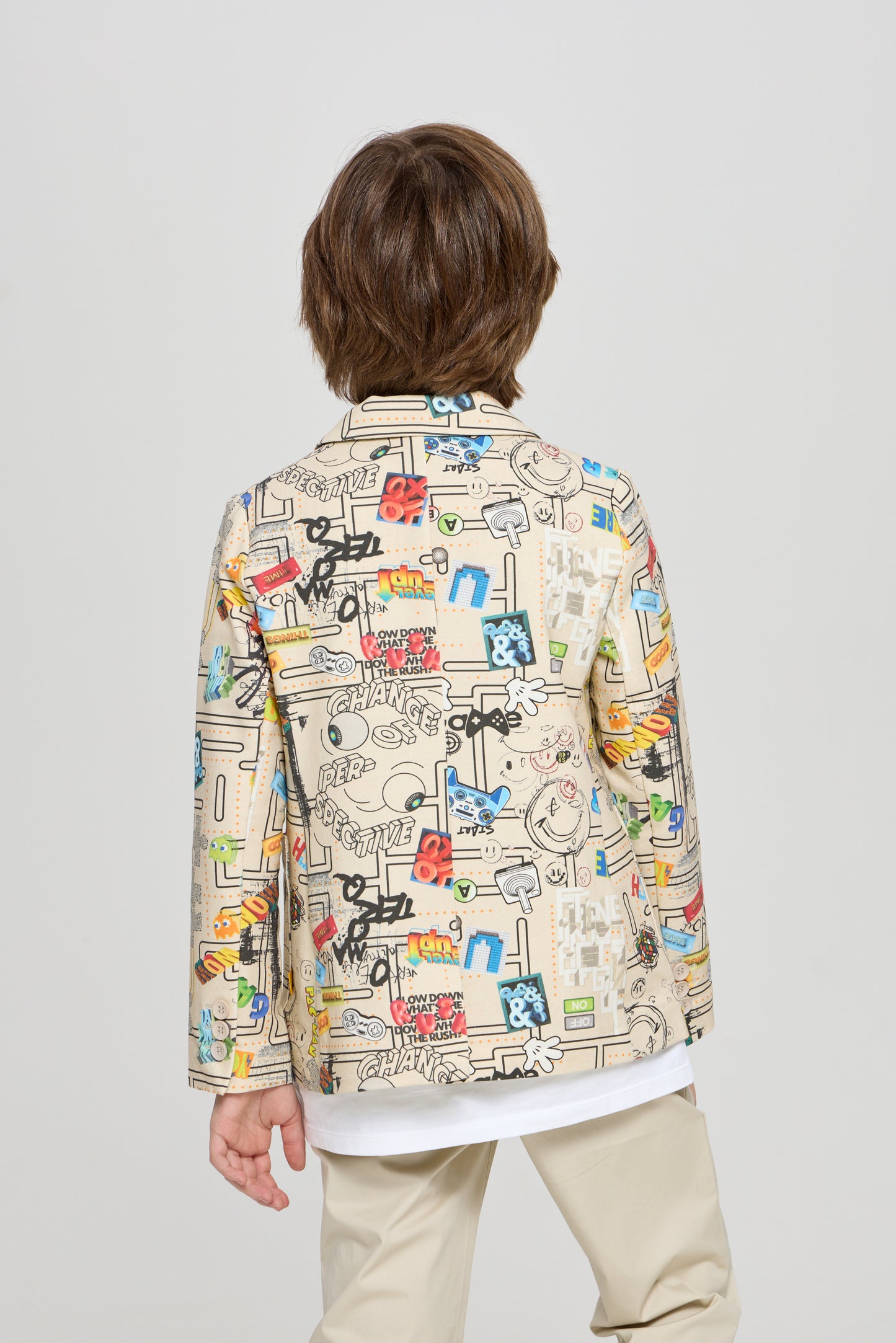 AOP Blazer, branded print