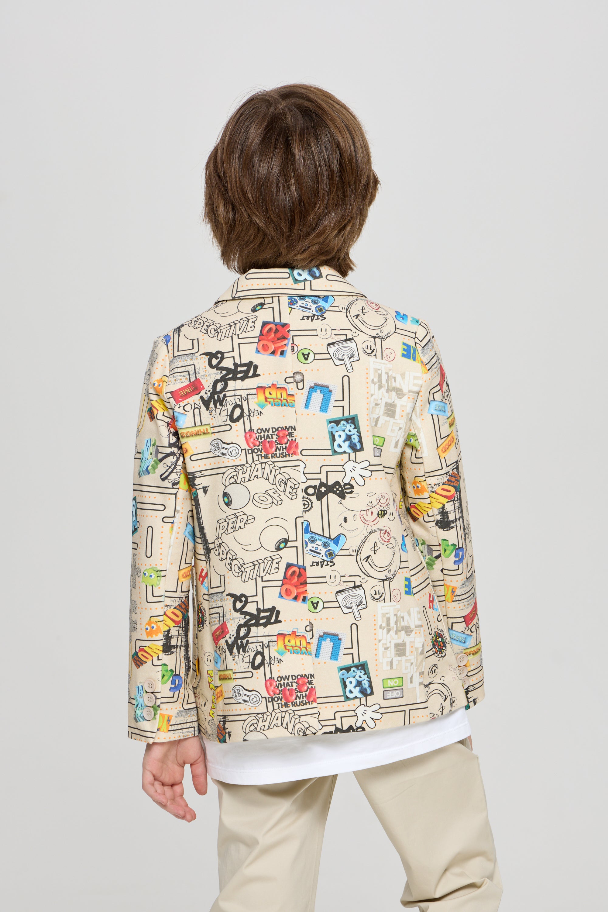 AOP Blazer, branded print